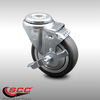 Service Caster 4 Inch SS Thermoplastic Rubber Wheel Swivel Bolt Hole Caster with Brake SCC SCC-SSBH20S414-TPRB-TLB